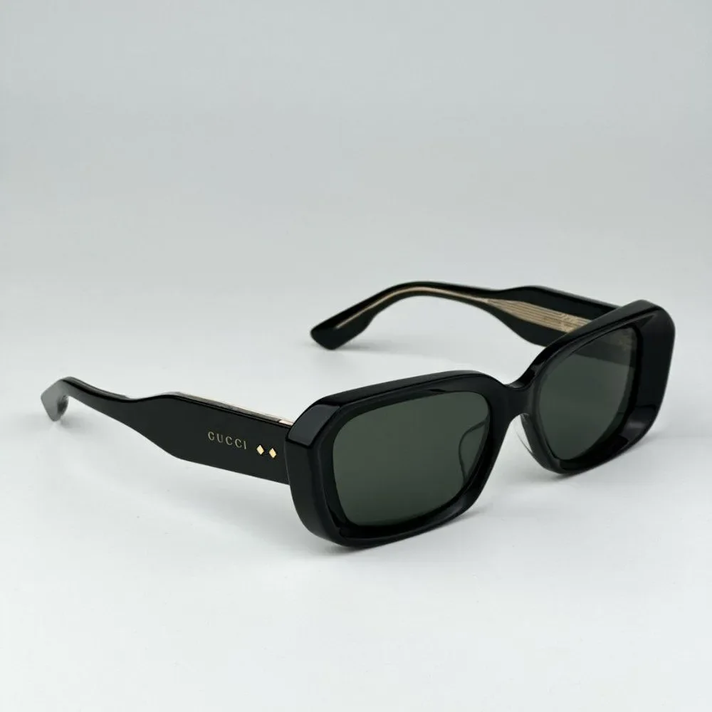 NEW Gucci GG1531SK 001 Black Grey Unisex Rectangle Sunglasses GG 1531SK - Picture 7 of 12